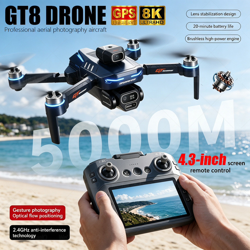 Drone Surveying - YENİ GT8 HD RC Drone 4K