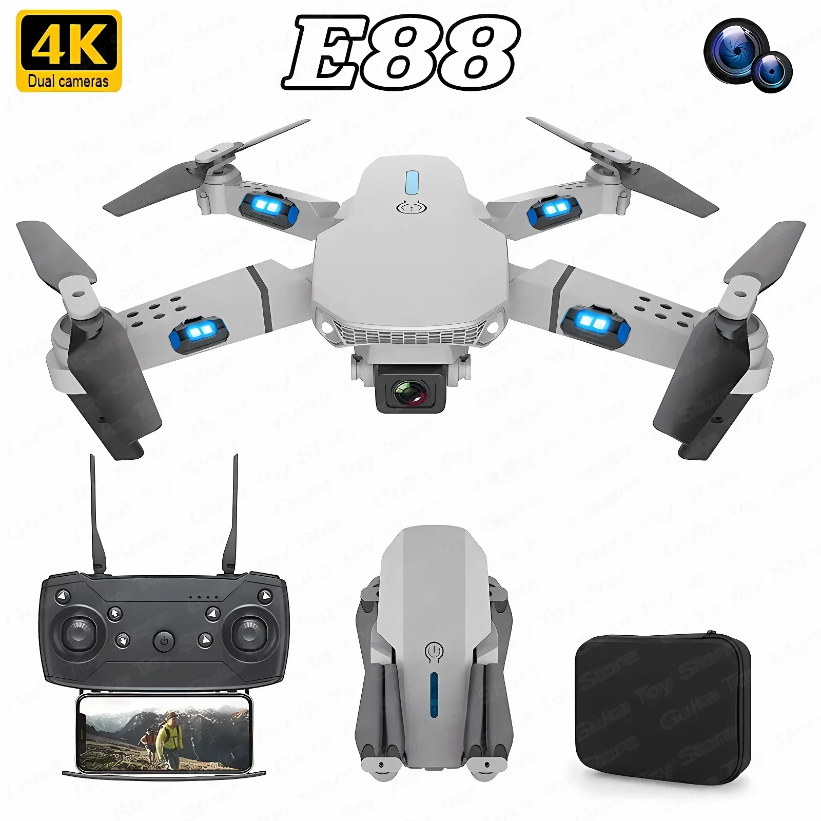 Drone Cinematic - E88 Pro WIFI FPV Drone Geniş