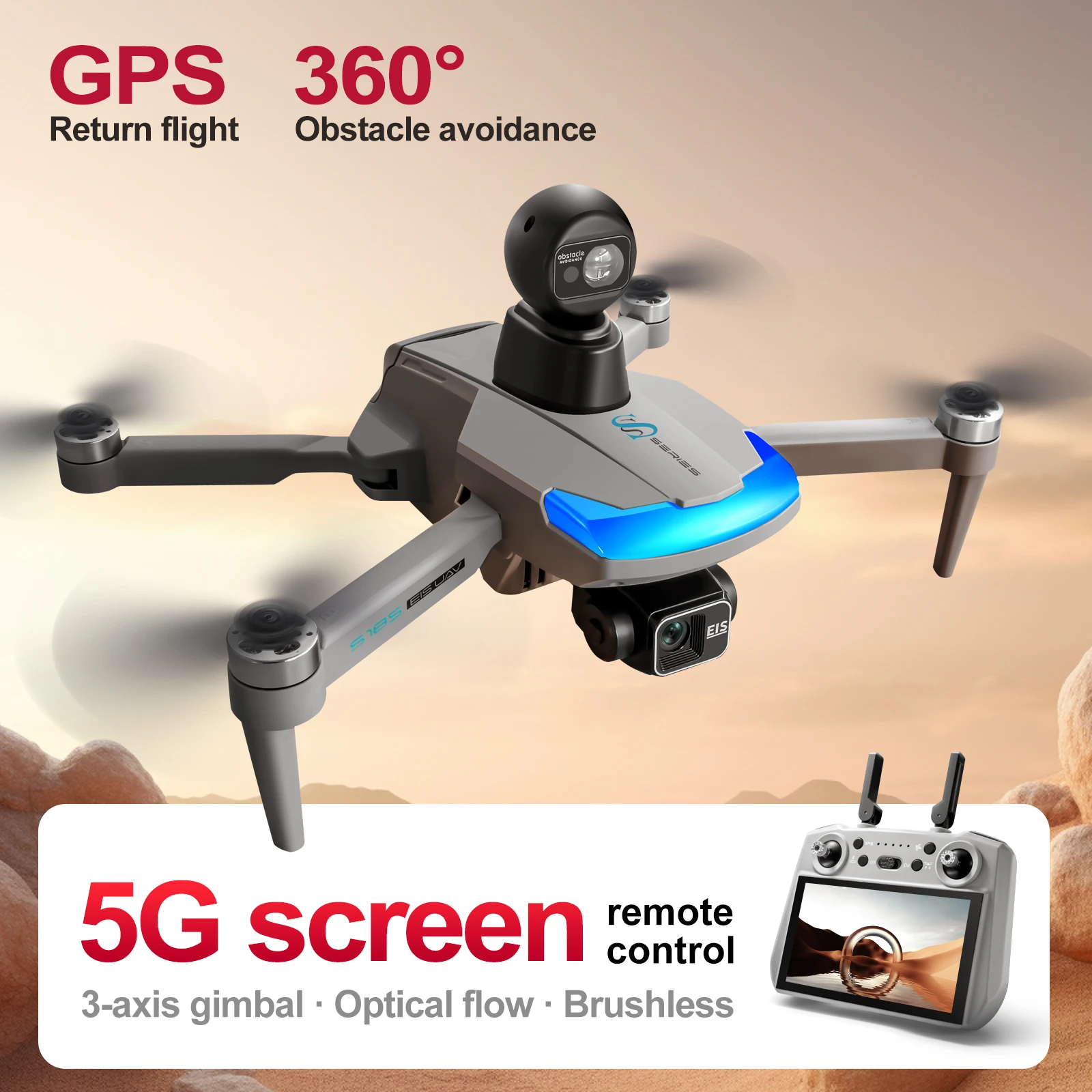 Drone Surveying - S185 Profesyonel Drone 2.7K HD Çift