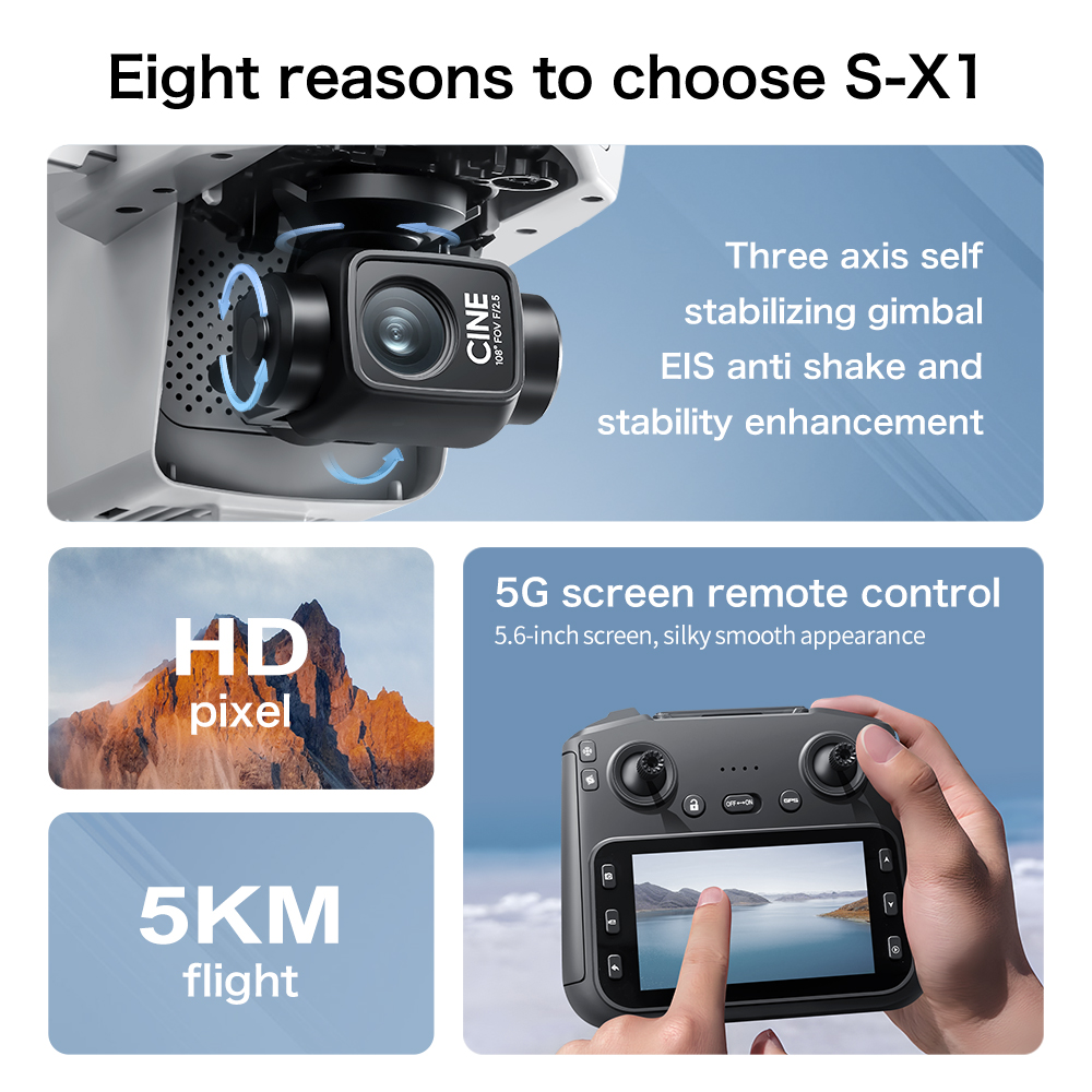 Orijinal S-X1 Drone 8K HD Prof - Drone Surveying incelemesi ve fiyatı